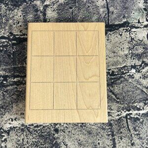 Just For Fun 9 OPENING COLLAGE DOTTED BORDER Wood Mount Stamp